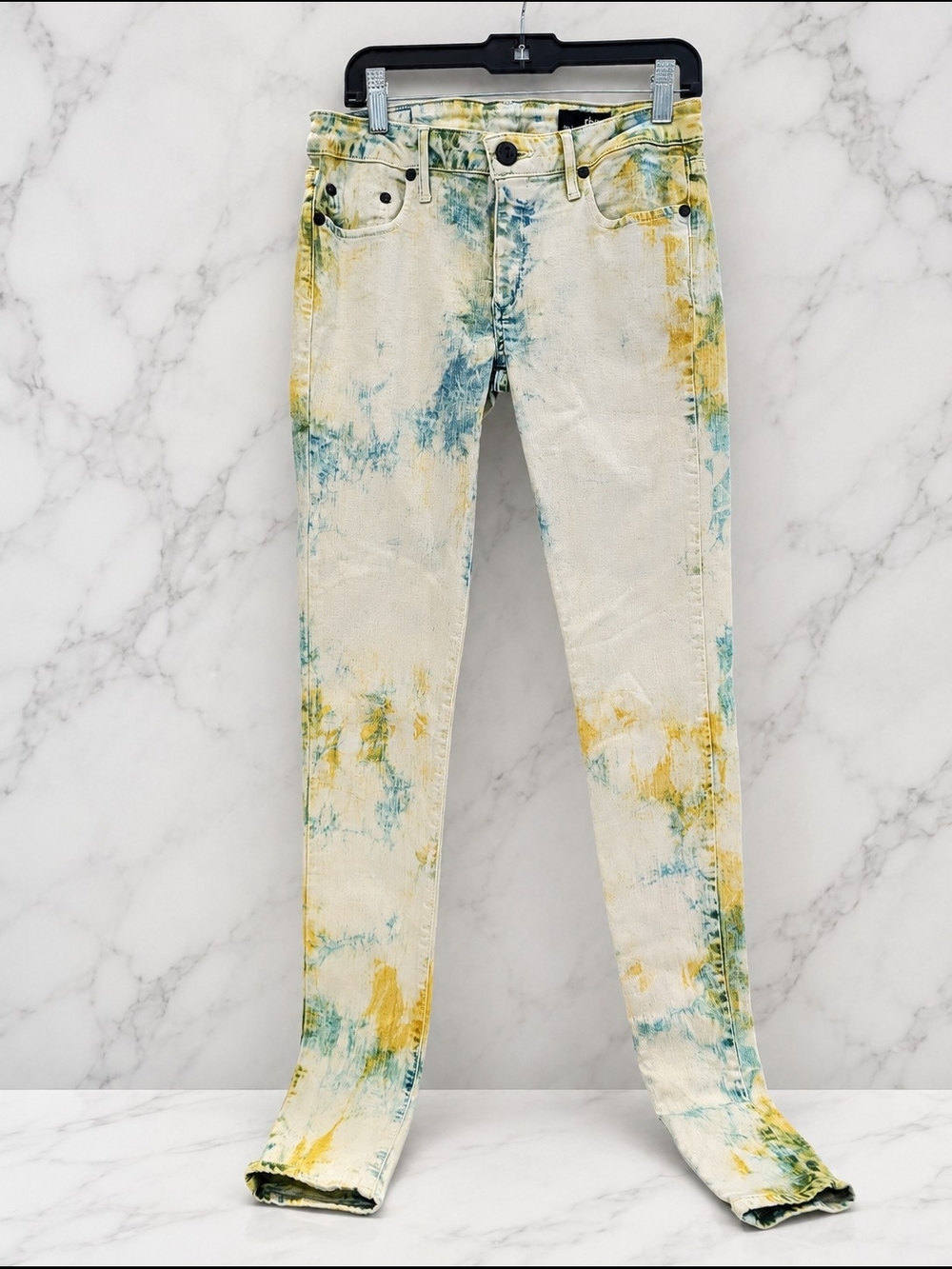 THVM This Here Very Moment Tie Dye Skinny Jeans Size 26 Pastel Wash